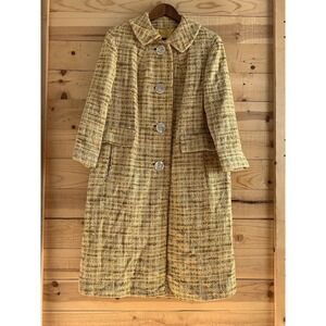 1950's Vintage Youthcraft Overcoat Size M? Mid Century Chunky Tweed Retro